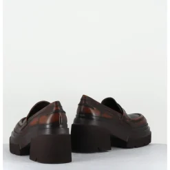 Online ELENA IACHI Mocassins chunky en cuir vieilli - E3728H24 BETA CUOIO MARRON
