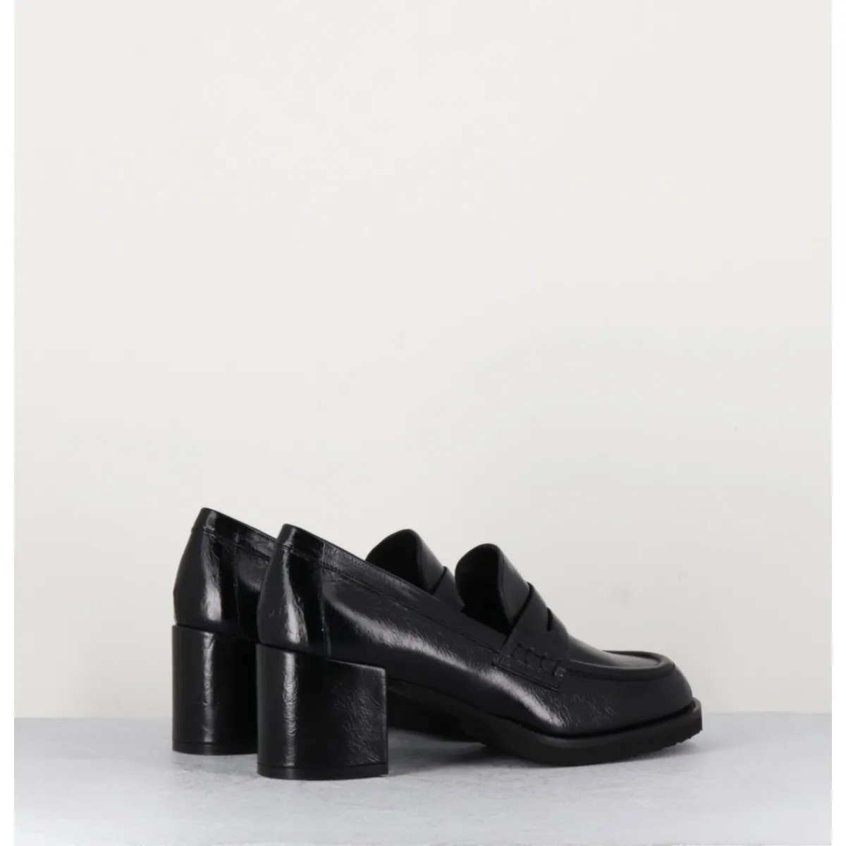 GARRICE LAB Mocassins en cuir brillant - AH500 BLACK NOIR