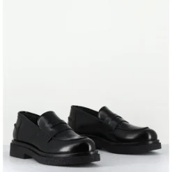 Best OA NON FASHION Mocassins en cuir glacé semelle légère - AL100 ABRASIVATO NERO NOIR