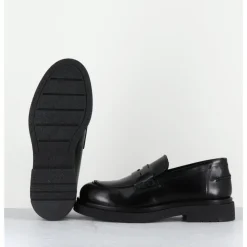 Best OA NON FASHION Mocassins en cuir glacé semelle légère - AL100 ABRASIVATO NERO NOIR