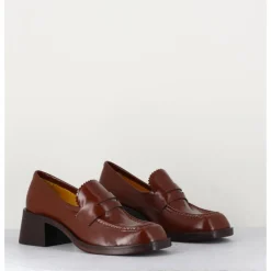 Sale MARA BINI Mocassins en cuir marron - R271M MOUSSE CUOIO COGNAC