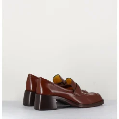 Sale MARA BINI Mocassins en cuir marron - R271M MOUSSE CUOIO COGNAC