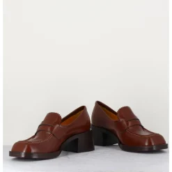 Sale MARA BINI Mocassins en cuir marron - R271M MOUSSE CUOIO COGNAC