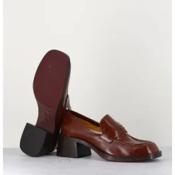 Sale MARA BINI Mocassins en cuir marron - R271M MOUSSE CUOIO COGNAC