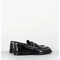 Discount GARRICE LAB Mocassins en cuir & rivets argent semelle gomme - AVERSA ABRA NERO NOIR