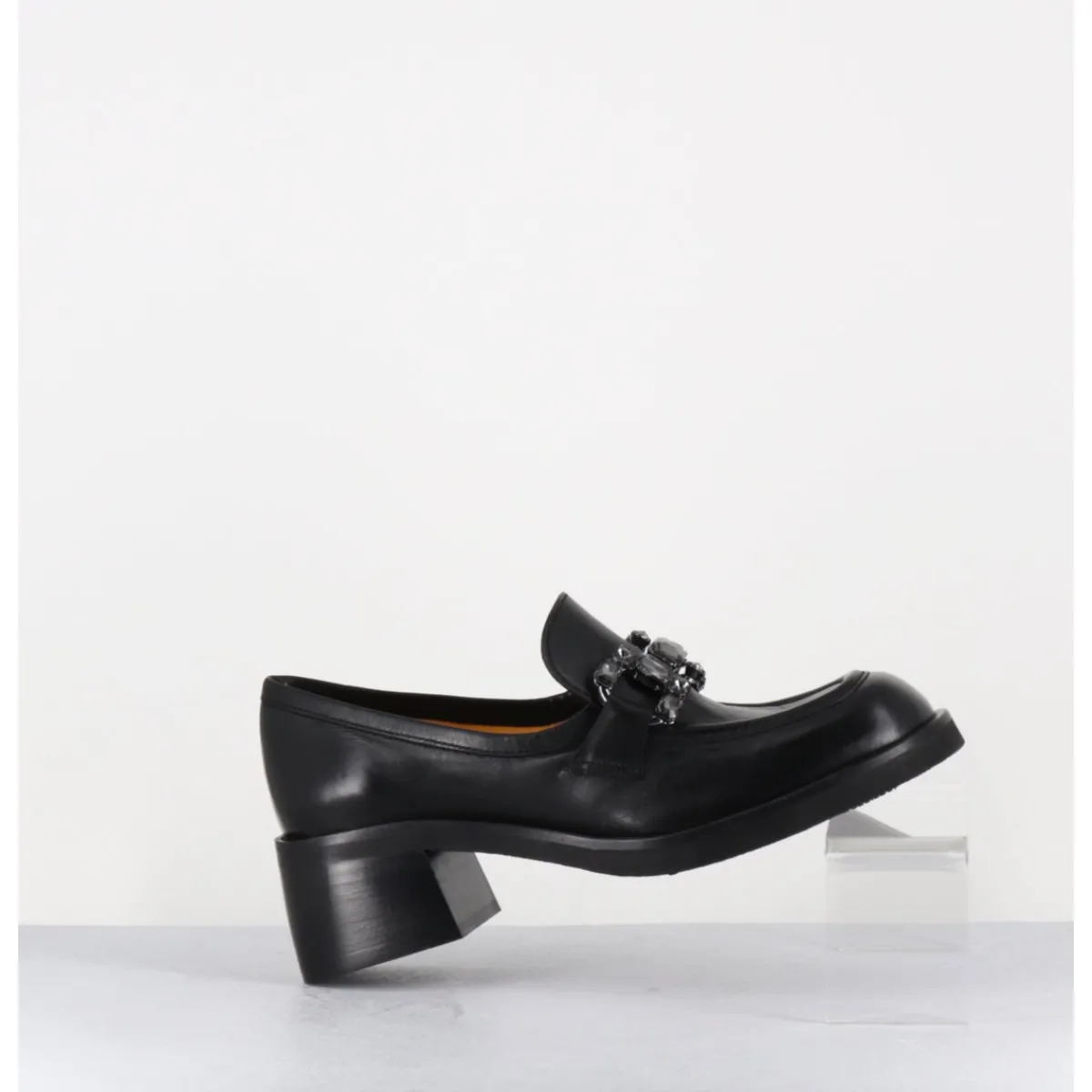 Clearance MARA BINI Mocassins en cuir & bijoux - W232588 GUANTO NERO NOIR