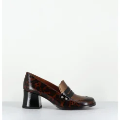 Best CHIE MIHARA Mocassins petit talon cuir imprimé leopard - TADEO FIAT CASTANO