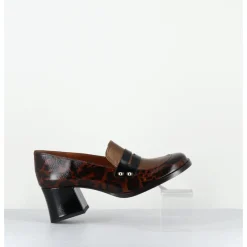 Best CHIE MIHARA Mocassins petit talon cuir imprimé leopard - TADEO FIAT CASTANO