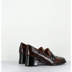 Best CHIE MIHARA Mocassins petit talon cuir imprimé leopard - TADEO FIAT CASTANO