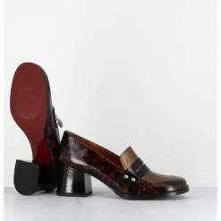 Best CHIE MIHARA Mocassins petit talon cuir imprimé leopard - TADEO FIAT CASTANO