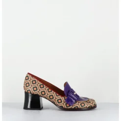 Outlet CHIE MIHARA Mocassins petit talon look 70s - TEISIN GALLETA PURPLE