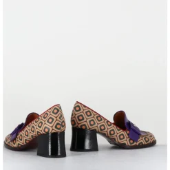 Outlet CHIE MIHARA Mocassins petit talon look 70s - TEISIN GALLETA PURPLE