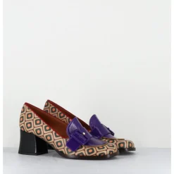 Outlet CHIE MIHARA Mocassins petit talon look 70s - TEISIN GALLETA PURPLE