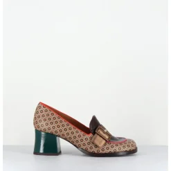 Hot CHIE MIHARA Mocassins petit talon look 70s marron - TEISIN GALLETA TESTA
