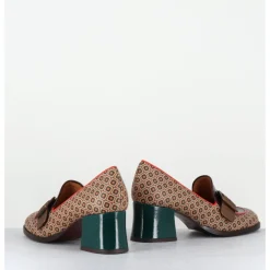 Hot CHIE MIHARA Mocassins petit talon look 70s marron - TEISIN GALLETA TESTA