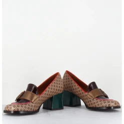 Hot CHIE MIHARA Mocassins petit talon look 70s marron - TEISIN GALLETA TESTA