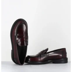 New GARRICE LAB Mocassins plats à bout rond en cuir glacé x - CHINO ASPORT BORDO BORDEAU