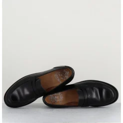 Best ALBERTO FASCIANI Mocassins plats en cuir glacé - ZOE56040 BLACK NOIR