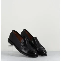 Best ALBERTO FASCIANI Mocassins plats en cuir glacé - ZOE56040 BLACK NOIR