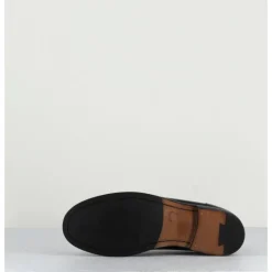 Best ALBERTO FASCIANI Mocassins plats en cuir glacé - ZOE56040 BLACK NOIR