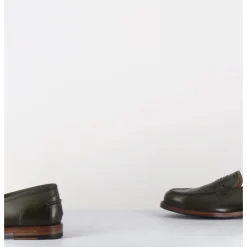 Discount ALBERTO FASCIANI Mocassins plats en cuir glacé - ZOE56040 FORESTA VERT