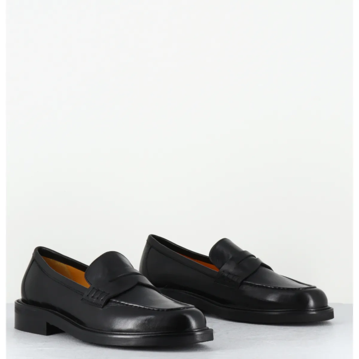 Clearance MARA BINI Mocassins plats en cuir souple - P906 SETA NERO NOIR