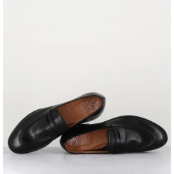 Discount ALBERTO FASCIANI Mocassins plats en cuir souple - DUNIA 80013 BLACK NOIR