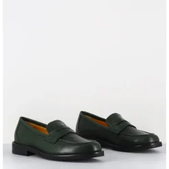 Best MARA BINI Mocassins plats en cuir souple foncé - P906 SETA MUSCHIO VERT