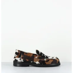 New GARRICE LAB Mocassins plats imprimé 'pony' vache - CHINO CAVALLINA MUCCA