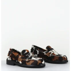 New GARRICE LAB Mocassins plats imprimé 'pony' vache - CHINO CAVALLINA MUCCA