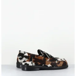 New GARRICE LAB Mocassins plats imprimé 'pony' vache - CHINO CAVALLINA MUCCA