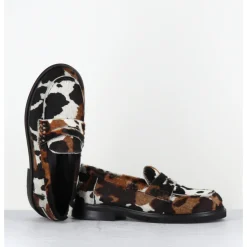 New GARRICE LAB Mocassins plats imprimé 'pony' vache - CHINO CAVALLINA MUCCA