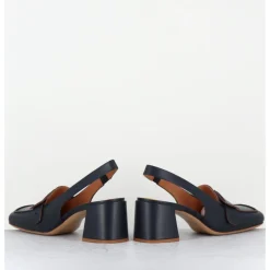 Clearance MARA BINI Mocassins slingback à talon en cuir nuit 70s - S242234 REMUVE BLU BLEU