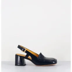 Outlet MARA BINI Mocassins slingback en naplak marine petit talon - S242233 NAPLAK BLU BLEU