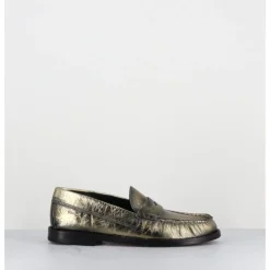 Clearance HOTTO Mocassins souples en cuir or brossé - 66604 MILLENIUM GOLD DORE