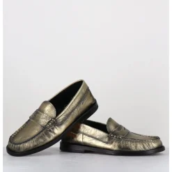 Clearance HOTTO Mocassins souples en cuir or brossé - 66604 MILLENIUM GOLD DORE
