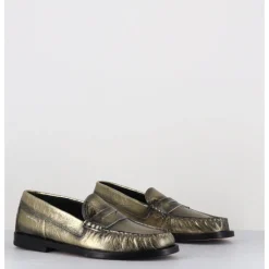 Clearance HOTTO Mocassins souples en cuir or brossé - 66604 MILLENIUM GOLD DORE