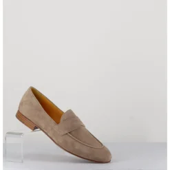 Outlet MARA BINI Mocassins souples en daim taupe clair - N126 BEIGE