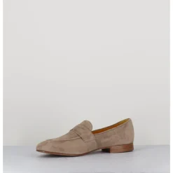 Outlet MARA BINI Mocassins souples en daim taupe clair - N126 BEIGE