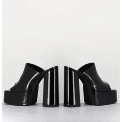 Discount GARRICE LAB Mules à haute plateforme cuir vernis - MARCHI VERNICE NERO NOIR