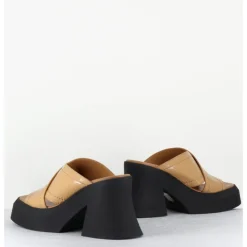 Best E8 BY MIISTA Mules à plateforme en cuir vernis - RAISSA MULES BEIGE