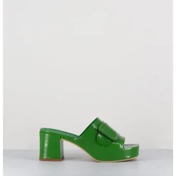 Best DEL CARLO Mules à plateforme petit talon vernis - 11532 VETRO MELA VERT