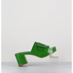 Best DEL CARLO Mules à plateforme petit talon vernis - 11532 VETRO MELA VERT