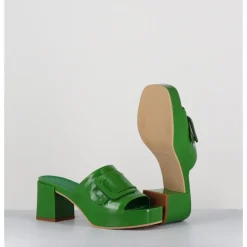 Best DEL CARLO Mules à plateforme petit talon vernis - 11532 VETRO MELA VERT
