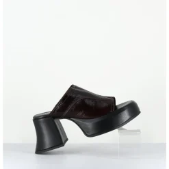 Outlet E8 BY MIISTA Mules à plateformes 70s cuir & surpiqûres - LOTA BROWN SANDAL MARRON