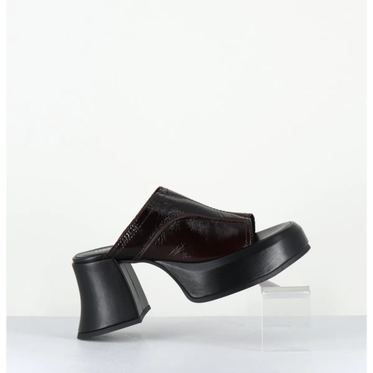 Outlet E8 BY MIISTA Mules à plateformes 70s cuir & surpiqûres - LOTA BROWN SANDAL MARRON