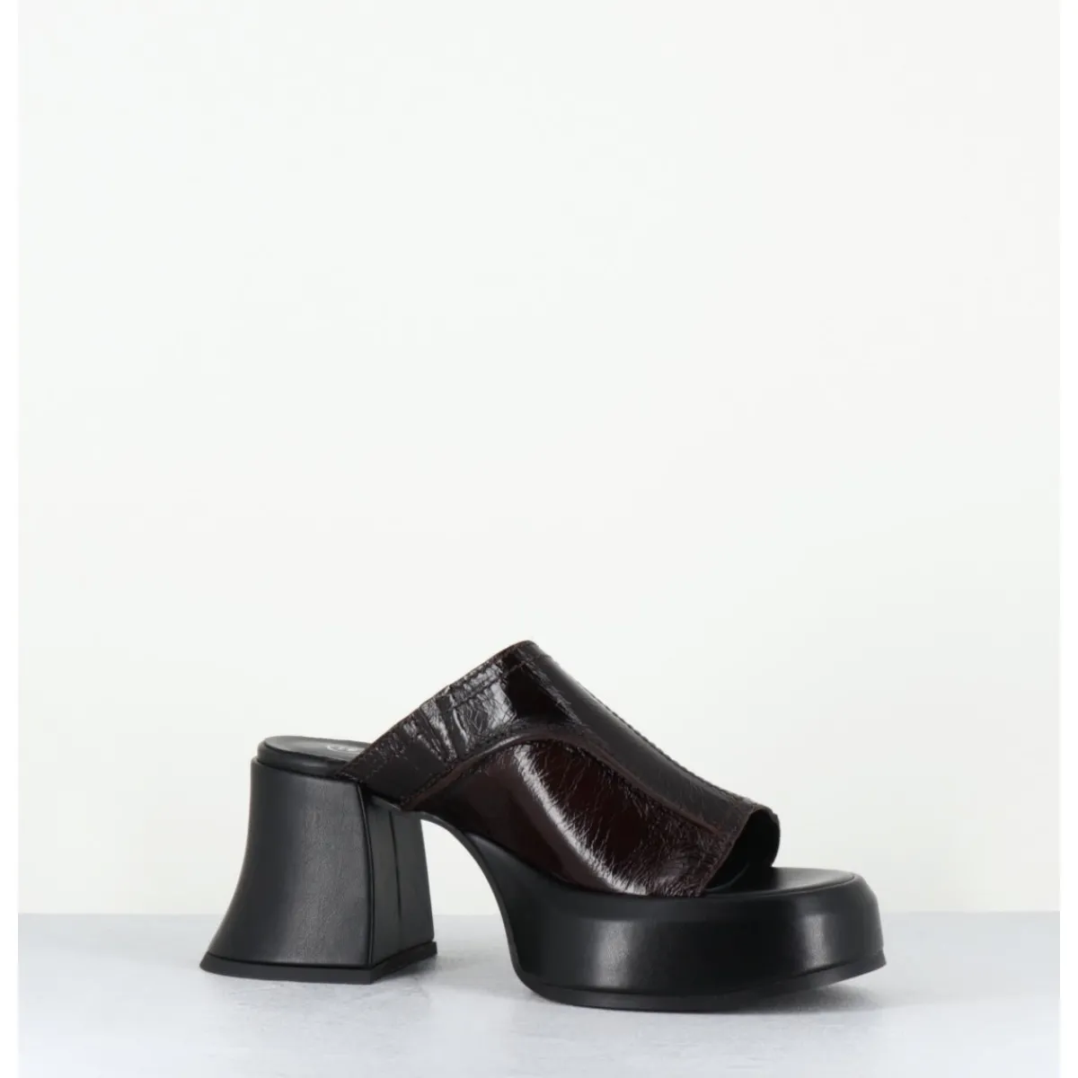 Outlet E8 BY MIISTA Mules à plateformes 70s cuir & surpiqûres - LOTA BROWN SANDAL MARRON