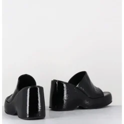 Outlet GARRICE LAB Mules compensées 90s en cuir vernis - MASA2 CINDY NERO NOIR