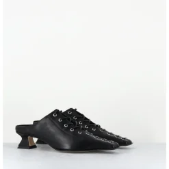 Hot MIISTA Mules en cuir corsetées - ASIAH24 BLACK COURT NOIR