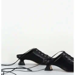 Hot MIISTA Mules en cuir corsetées - ASIAH24 BLACK COURT NOIR